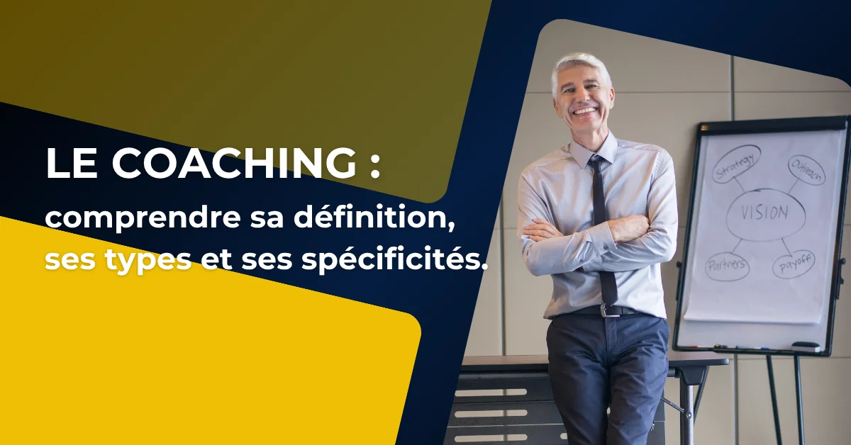 coach bienveillant avec tableau blanc